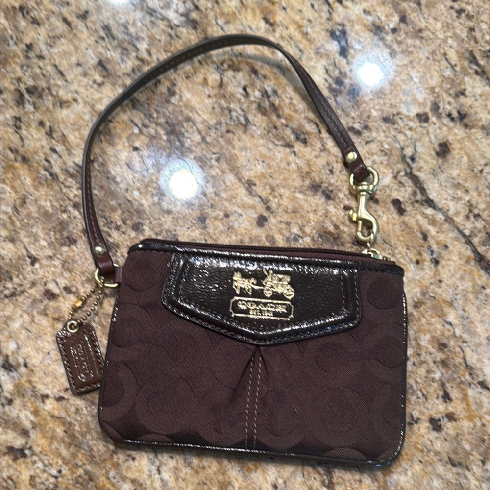 Coach Brown Clutch with Silver Hardware - Picture 5 of 5